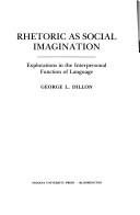 Couverture : Rhetoric as social imagination
