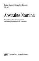 Couverture : Abstrakte Nomina