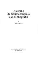 Couverture : Ricerche di biblioteconomia e di bibliografia