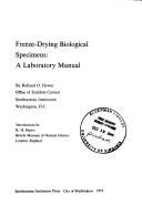 Couverture : Freeze-drying biological specimens