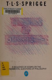 Couverture : Theories of existence