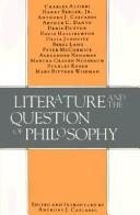Couverture : Literature and the question of philosophy