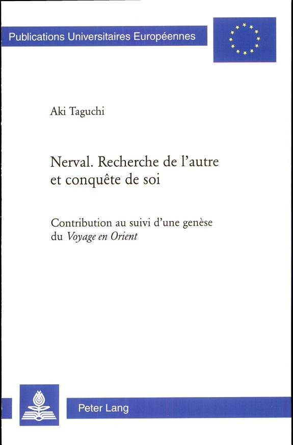 Couverture : Nerval. Recherche de l'autre et Conquête de Soi