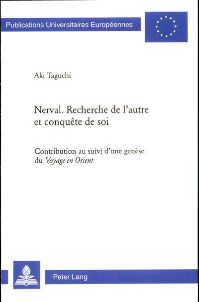 Couverture : Nerval. Recherche de l'autre et Conquête de Soi