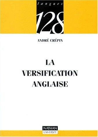 Couverture : La versification anglaise