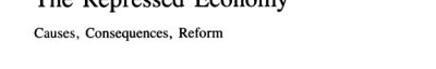 Couverture : The repressed economy