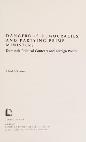 Couverture : Dangerous democracies and partying prime ministers