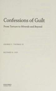 Couverture : Confessions of Guilt