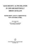 Couverture : Geschichte Altrusslands in der Begriffswelt ihrer Quellen