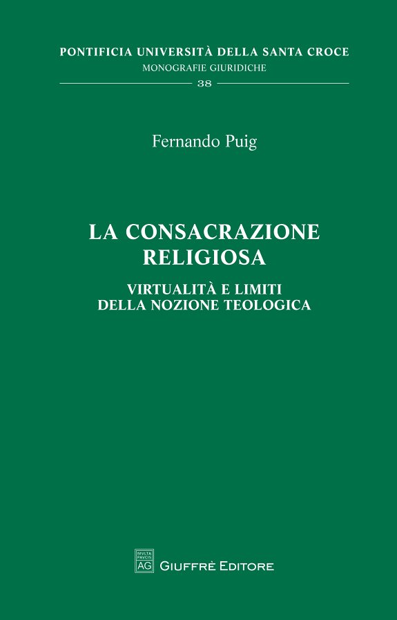 Couverture : La consacrazione religiosa