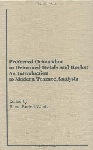 Couverture : Preferred orientation in deformed metals and rocks