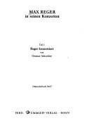 Couverture : Max Reger in seinen Konzerten: Reger konzertiert