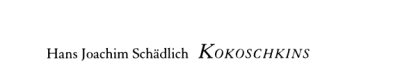 Couverture : Kokoschkins Reise