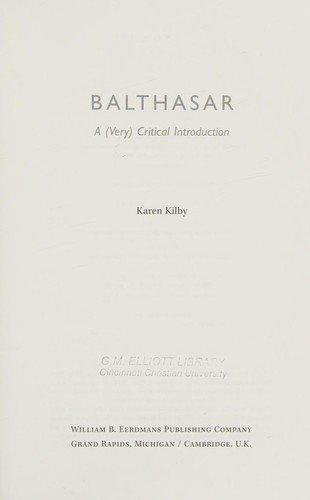 Couverture : Balthasar