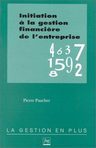 Couverture : Initiation à la gestion financière de l'entreprise