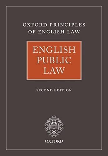 Couverture : English public law