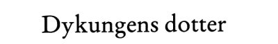 Couverture : Dykungens dotter