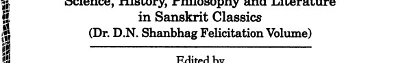 Couverture : Science, history, philosophy, and literature in Sanskrit classics