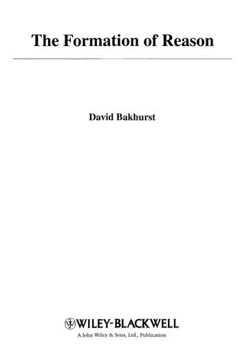 Couverture : The formation of reason