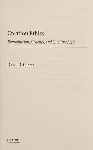 Couverture : Creation Ethics