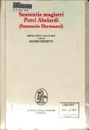 Couverture : Sententie magistri Petri Abelardi (Sententie Hermanni)