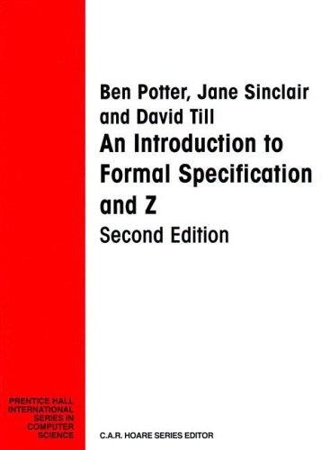 Couverture : An introduction to formal specification and Z