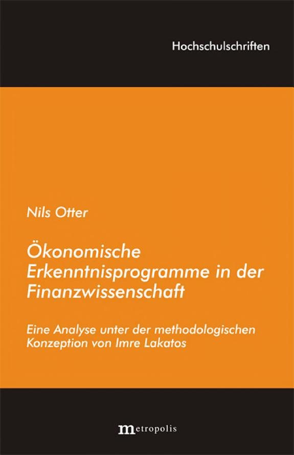 Couverture : Ökonomische Erkenntnisprogramme in der Finanzwissenschaft