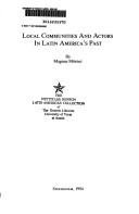Couverture : Local Communities and Actors in Latin America's Past
