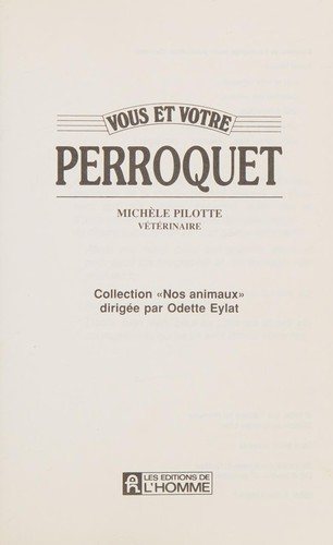 Couverture : Vous et votre perroquet