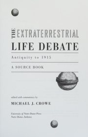 Couverture : The extraterrestrial life debate, antiquity to 1915