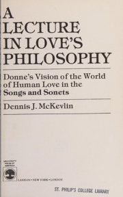 Couverture : A lecture in love's philosophy
