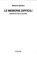 Couverture : Le memorie difficili