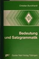 Couverture : Bedeutung und Satzgrammatik