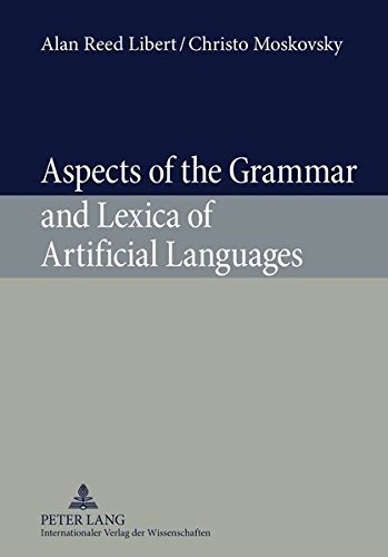 Couverture : Aspects of the grammar and lexica of artificial languages