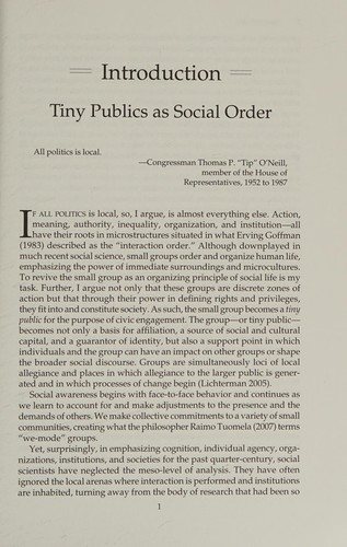 Couverture : Tiny Publics