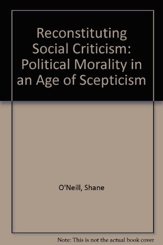 Couverture : Reconstituting Social Criticism