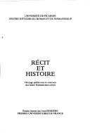 Couverture : Récit et histoire