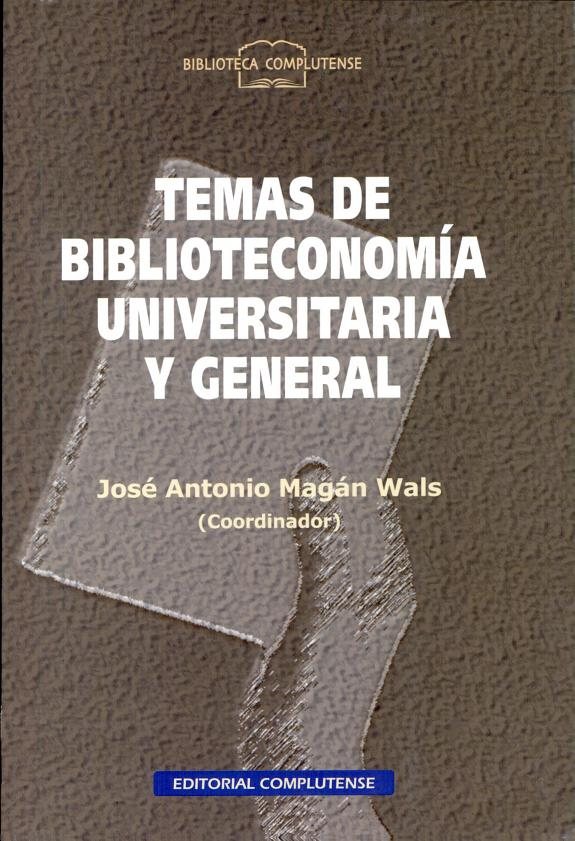 Couverture : Temas De Biblioteconomia Universitaria Y General