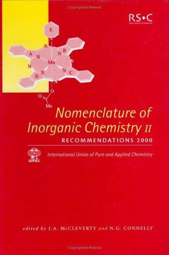Couverture : Nomenclature of inorganic chemistry.