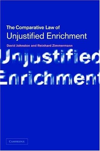 Couverture : Unjustified enrichment