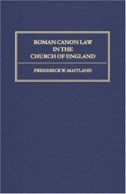 Couverture : Roman canon law in the Church of England
