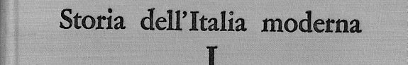 Couverture : Storia dell'Italia moderno.