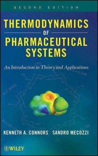 Couverture : Thermodynamics of pharmaceutical systems