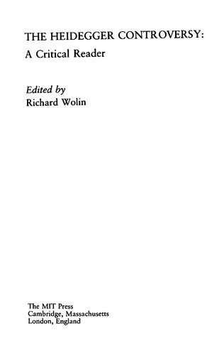 Couverture : The Heidegger controversy