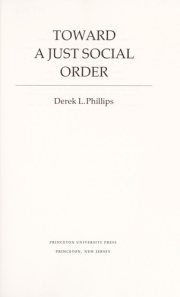 Couverture : Toward a just social order