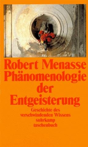 Couverture : Phänomenologie der Entgeisterung
