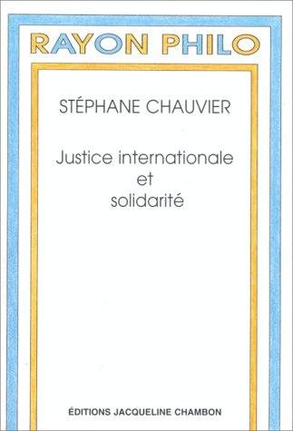 Couverture : Justice internationale et solidarité