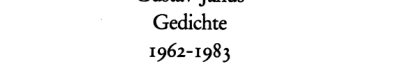 Couverture : Gedichte, 1962-1983