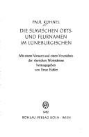 Couverture : Die slavischen Orts- und Flurnamen im Lüneburgischen