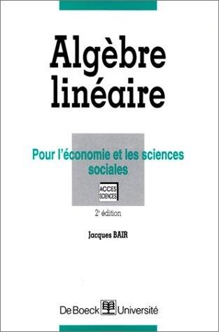 Couverture : Algèbre linéaire 